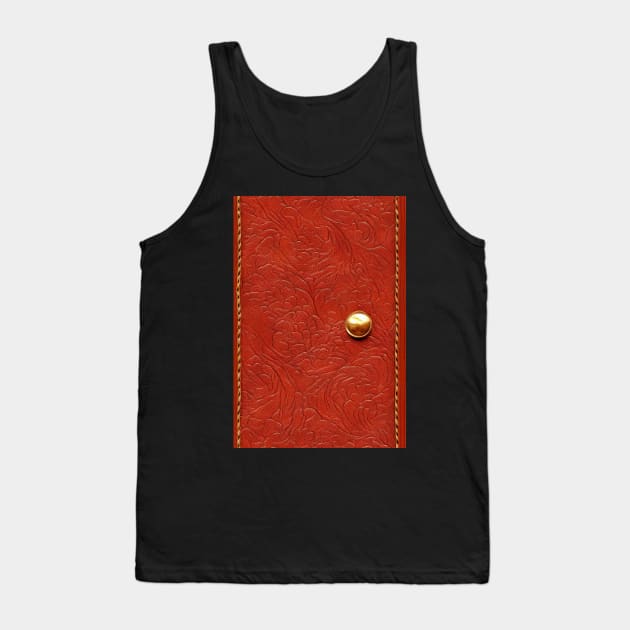 Brown Ornamental Leather, natural and ecological leather print #63 Tank Top by Endless-Designs